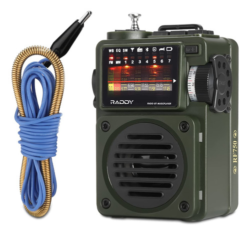 Raddy Rf750 Radio Porttil De Onda Corta Am/fm/sw/wb Receptor