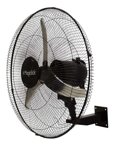 Ventilador de pared Magiclick 308 turbo negro con 3 palas, 20" de diámetro 220 V