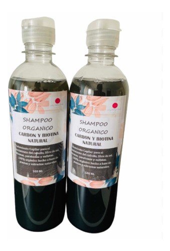 Shampoo Carbon Y Biotina Orgánico Sin Sal