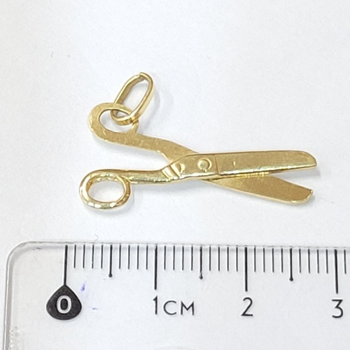 Imagen 2 de 4 de Dije Oro 18kts Tijera Móvil 2,0grs 2,8cm Brumat