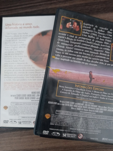 Dvd Um Homem E Uma Mulher + 20 Anos Depois C/ Anouk Aimée (Usado)