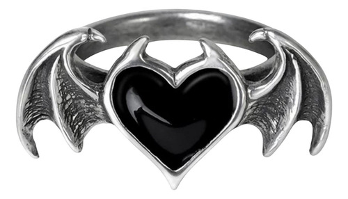 2 Bat Heart Wing Gothic Finger For Cosplay Party Black