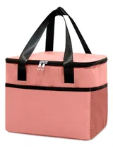 Comprar Lonchera Térmica De Alimentos Y Bebidas Fiambrera Rosa 75l