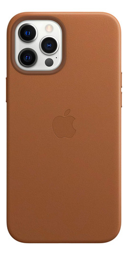 Capa De Telefone Apple iPhone 12 Pro Max Em Couro Com Marrom
