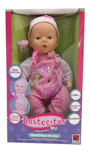 Muñeca Bebe Real Bostecitos Bebes Llorones Balbucea Gestos
