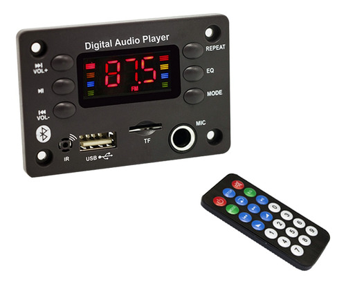 Panel Audio Digital Bluetooth Función Fm Usb Mp3 Karaoke