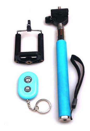 Pau De Selfie Com Controle Bluetooth Lt2009 - Azul