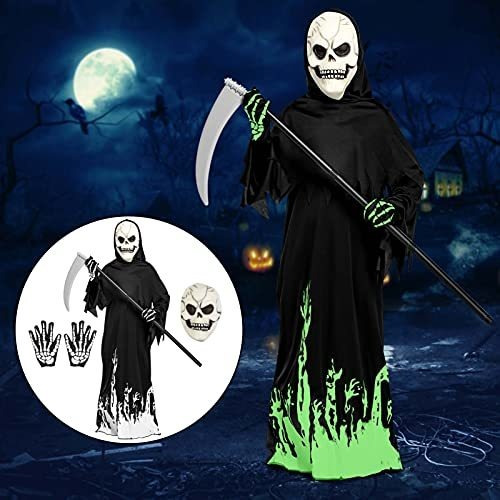 Disfraz Para Niños De Halloween Grim Reaper Para Wnnql