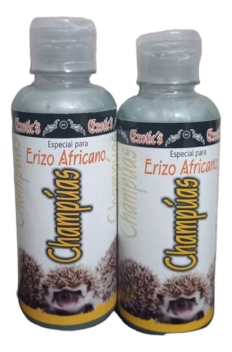 2 Pzas Shampoo Baño Para Erizo Africano Champuas 250ml