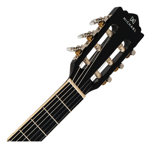 Violão Nylon Infantil Michael Antares Vm16e 3/4 Bk Cor Preto Orientação Da Mão Destro