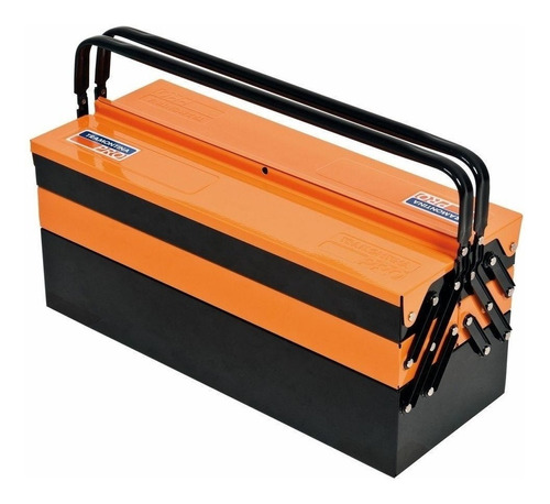 Caja de herramientas Tramontina 44952000 de metal 205mm x 530mm x 240mm naranja y negra