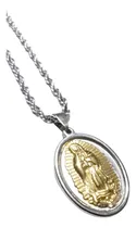 Comprar Medalla Virgen De Guadalupe Grande  Acero Quirúrgico  Cadena