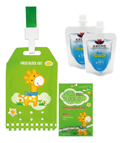 4 Tarjetas Sanitizantes De Esterilizacion Gafete +10 Tricapa