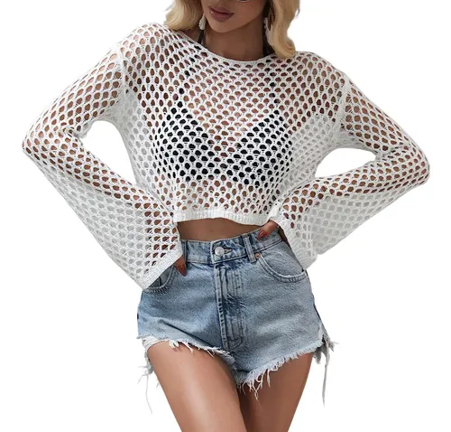 Blusas manga larga tejidas a crochet discount
