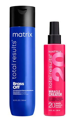 Shampoo 300ml Brass Off + Spray Miracle Total Results Matrix