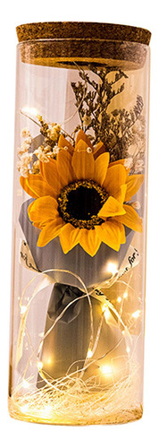 Flor Preservada Iluminada Romântica, Presente De Estilo F