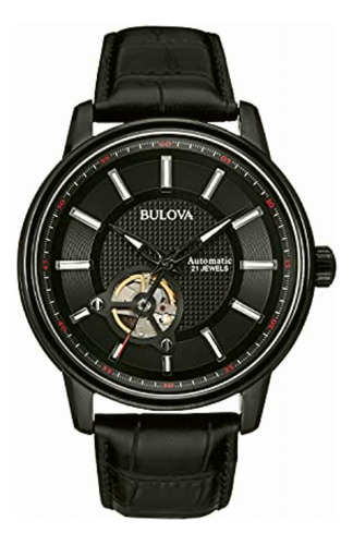 Bulova 98a139 Reloj Negro Con Visualización Análoga