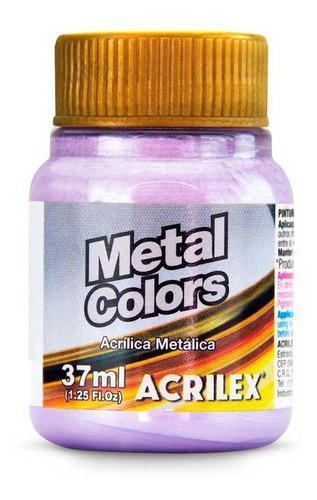 Tinta Acrílica Metálica Acrilex Artesanato 37ml Metal Colors