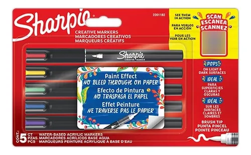 Est Marcador Sharpie Acrilico P/pincel X5