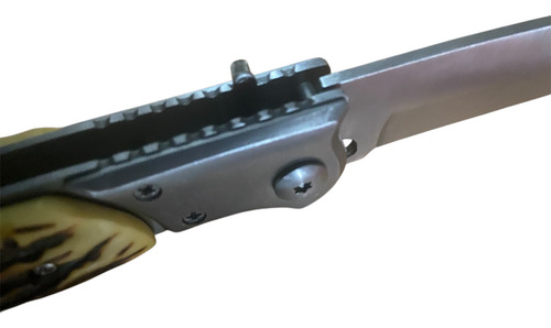 Cuchillo Plegable Automático 30 Cm Mango Ciervo Nuevo