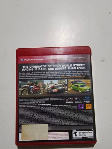 Midnight Club: Los Angeles Complete Edition Ps3 Físico (Usado)
