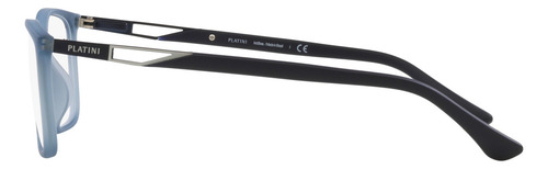 Armação Óculos De Grau Platini P93187u L393 56 Cor Azul Translúcido Matte/azul-noite Escuro
