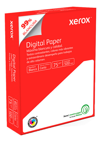 Xerox Papel 75 G/m² 1000 Hojas De Tamaño Carta,blanco/3m2000