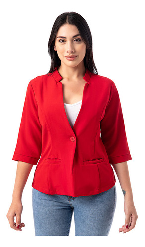 Blazer Popelina Stretch Pionier Sayri_s Mujer