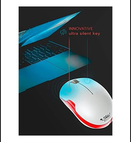 Shhhmouse Mouse Óptico Silencioso Inalámbrico Receptor Usb .
