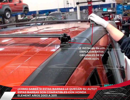 Barras Portaequipaje Honda Element 2003 A 2011 Transversales