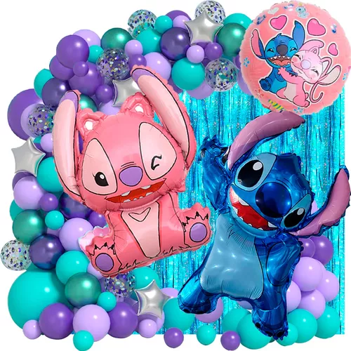 Globos de Stitch y estrellas 5 piezas - Dulcería Viva Piñata