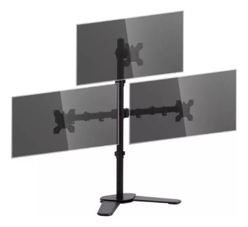 Soporte Monitor Triple Brazo Ergonómico Ajustable
