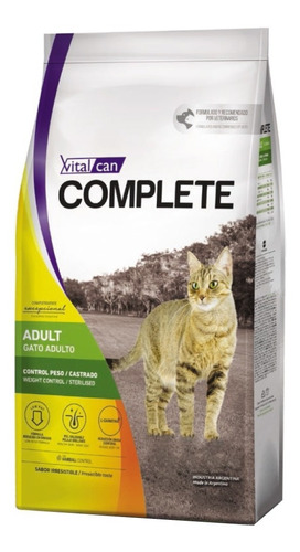 Vital Can Gato Control De Peso Castrados Complete 7.5kg Tp#