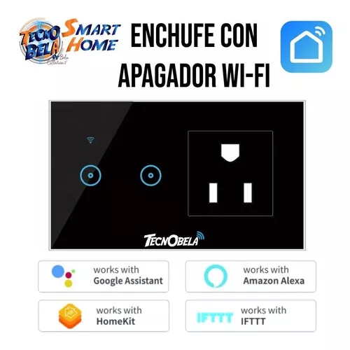 Enchufe Wifi 2 Interruptor Inteligente Smartlife Alexa Negro