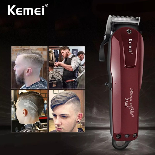 Máquina Cortar Cabelo Profissional Sem Fio Kemei Km-2600