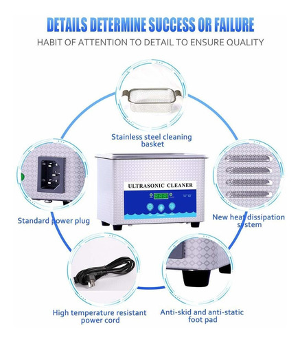 Limpiador Ultrasónico Digital De Joyería Con Temporizador Di
