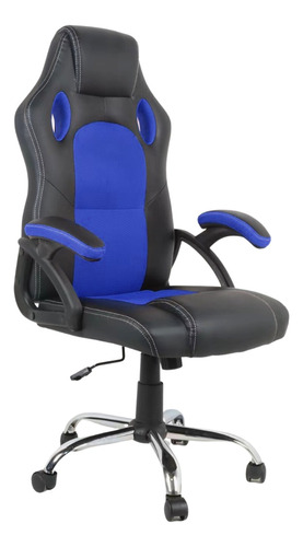 Silla de escritorio Ph Import Hawk gamer ergonómica  negra y azul