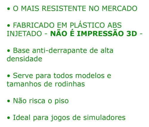 Kit 5 Trava Rodinhas Cadeira Escritório Gamer Abs Injetado