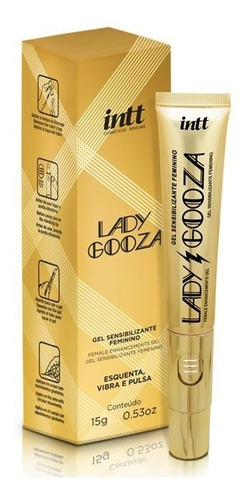 Intt Lady goza gel sensibilizante feminino esquenta vibra e pulsa 15 g