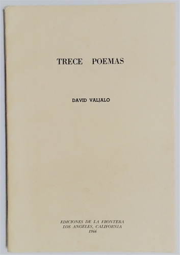 David Valjalo Trece Poemas 1966