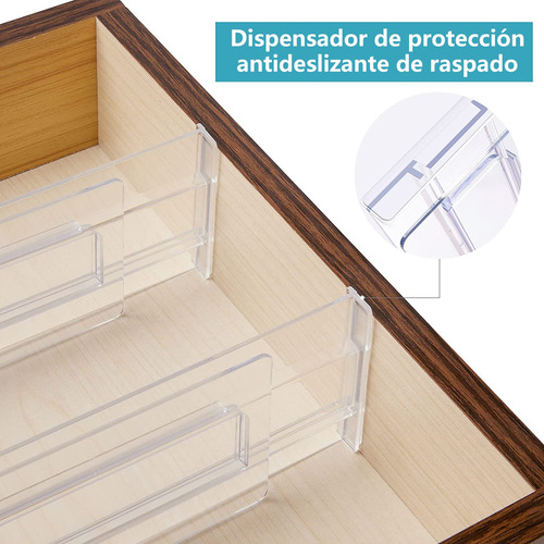 4 Pzs Separadores De Cajones Organizador Ajustable 28-48cm