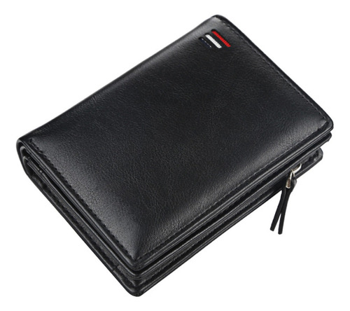 Cartera Baellerry De Cuero Con Monedero Cierre Para Hombre Color Negro