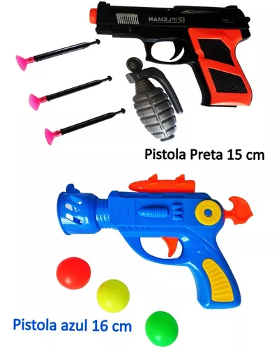 Brinquedo Arminha Pistola Infantil Lança Dardo Ventosa Armas