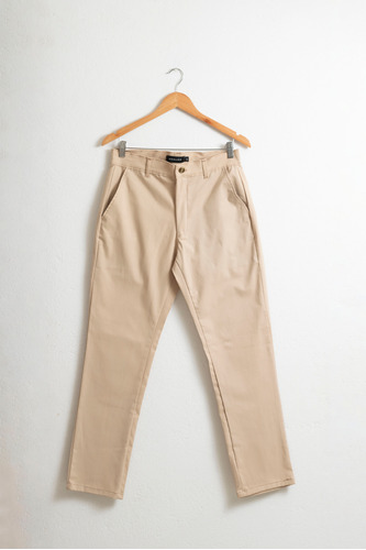 Pantalón Chino De Gabardina Elastizada Oficina