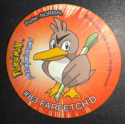 Taps 2 Pokemon De Frito Lay - #83 Farfetchd - 1999 Original
