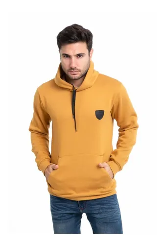 Buzo mostaza hombre clearance