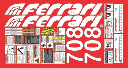 Kit De Calcomanías Para Ferrari 708