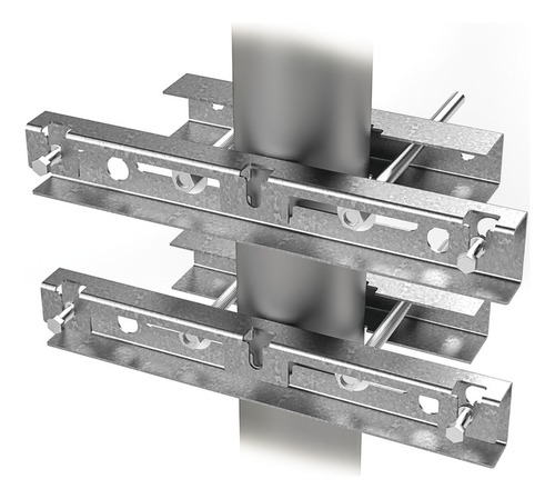 Montaje Galvanizado Para Instalar En Poste O Pared Gabinetes Color Gris