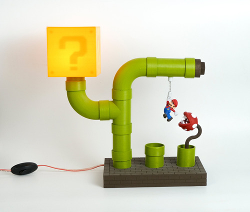 Lámpara De Escritorio Temática De Mario - Decoración Gamer