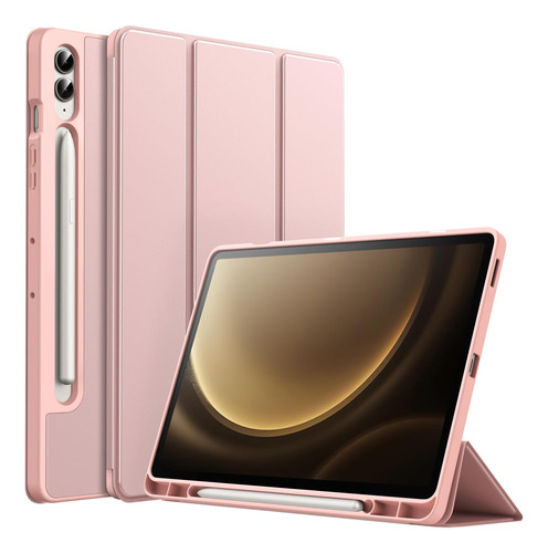 Jetech Funda Porta Lapiz P/ Galaxy Tab S9 Fe Plus 12.4 Rosa
